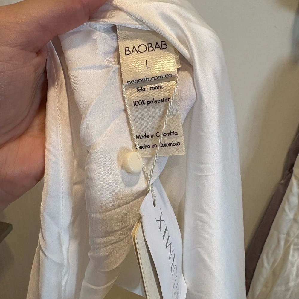 BAOBAB marea dress white satin wrap NWT - Picture 6 of 6
